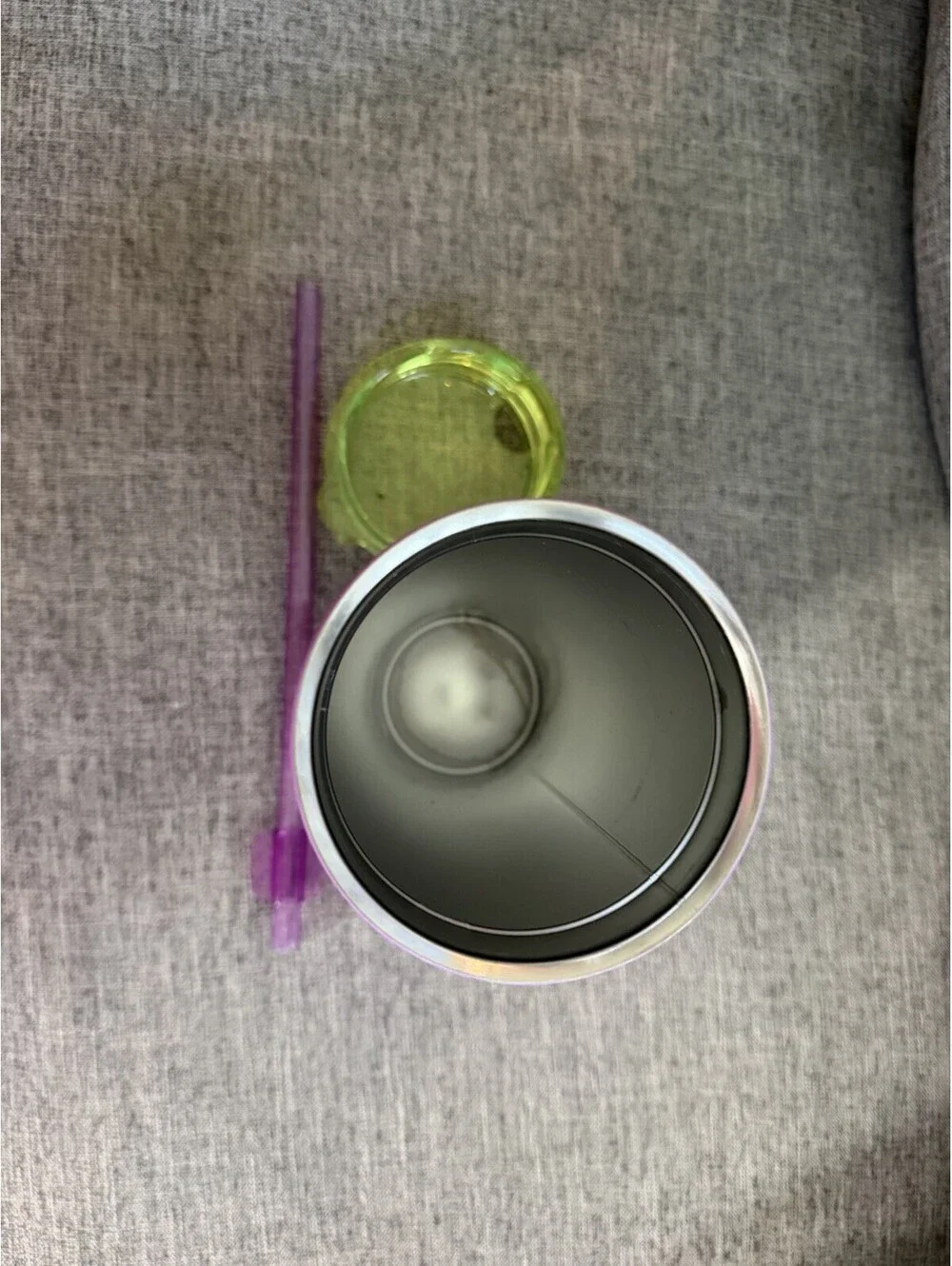 Bubba 24oz Vacuum Insulated Stainless Steel Rubberized Tumbler Magenta Lid Straw